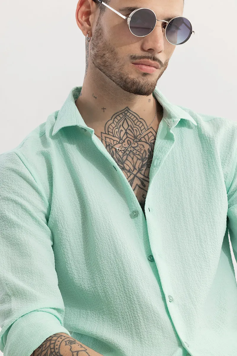 Mash Wrinkle Pastel Green Shirt