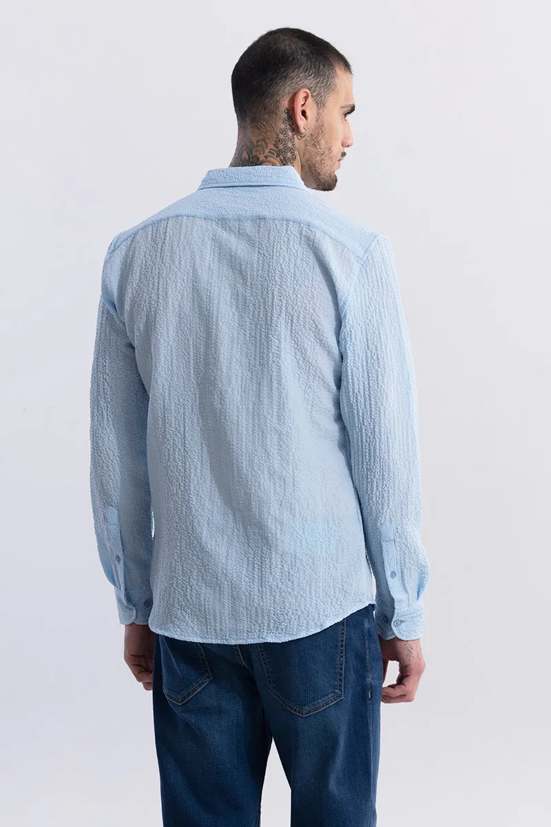 Mash Wrinkle Sky Blue Shirt