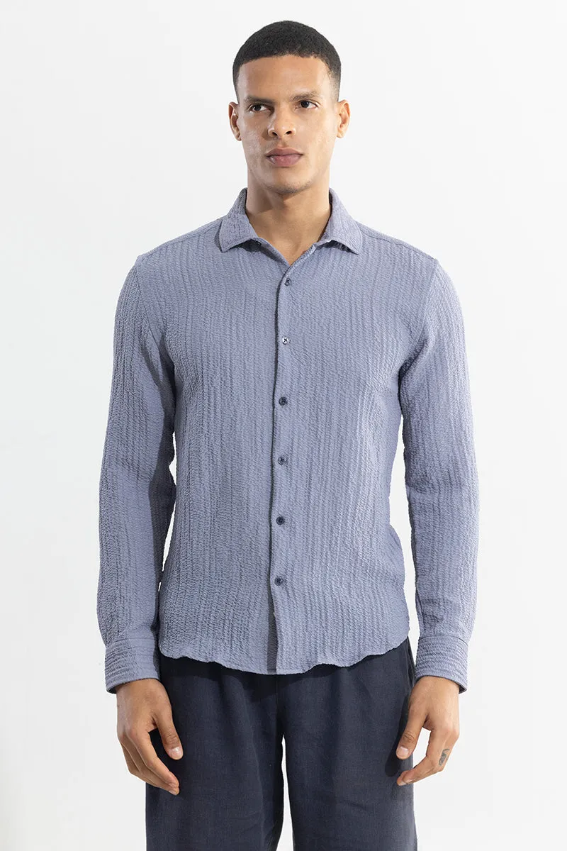 Mash Wrinkle Stone Blue Shirt