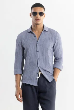 Mash Wrinkle Stone Blue Shirt