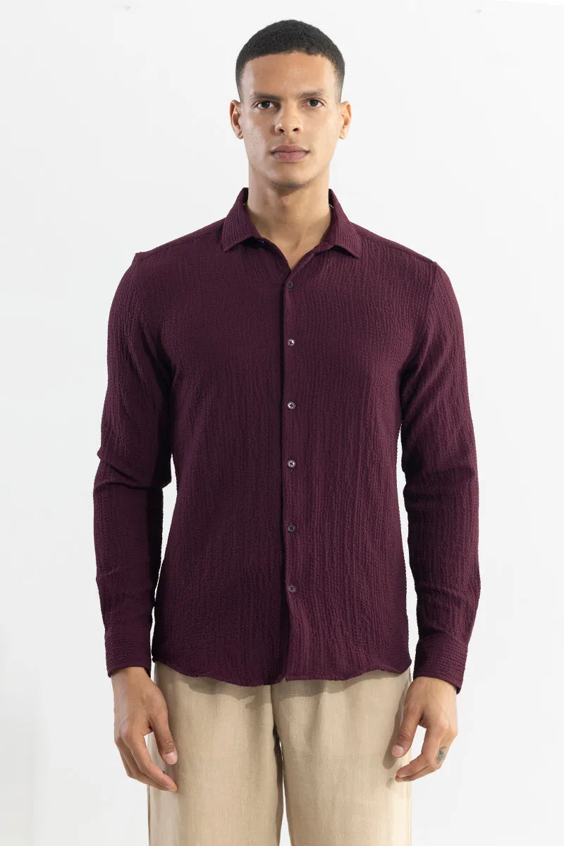 Mash Wrinkle Wine Shirt