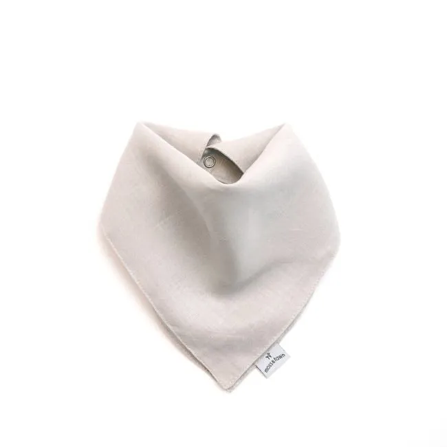 Moss & Fawn 100% Linen Drool Bib - Stone