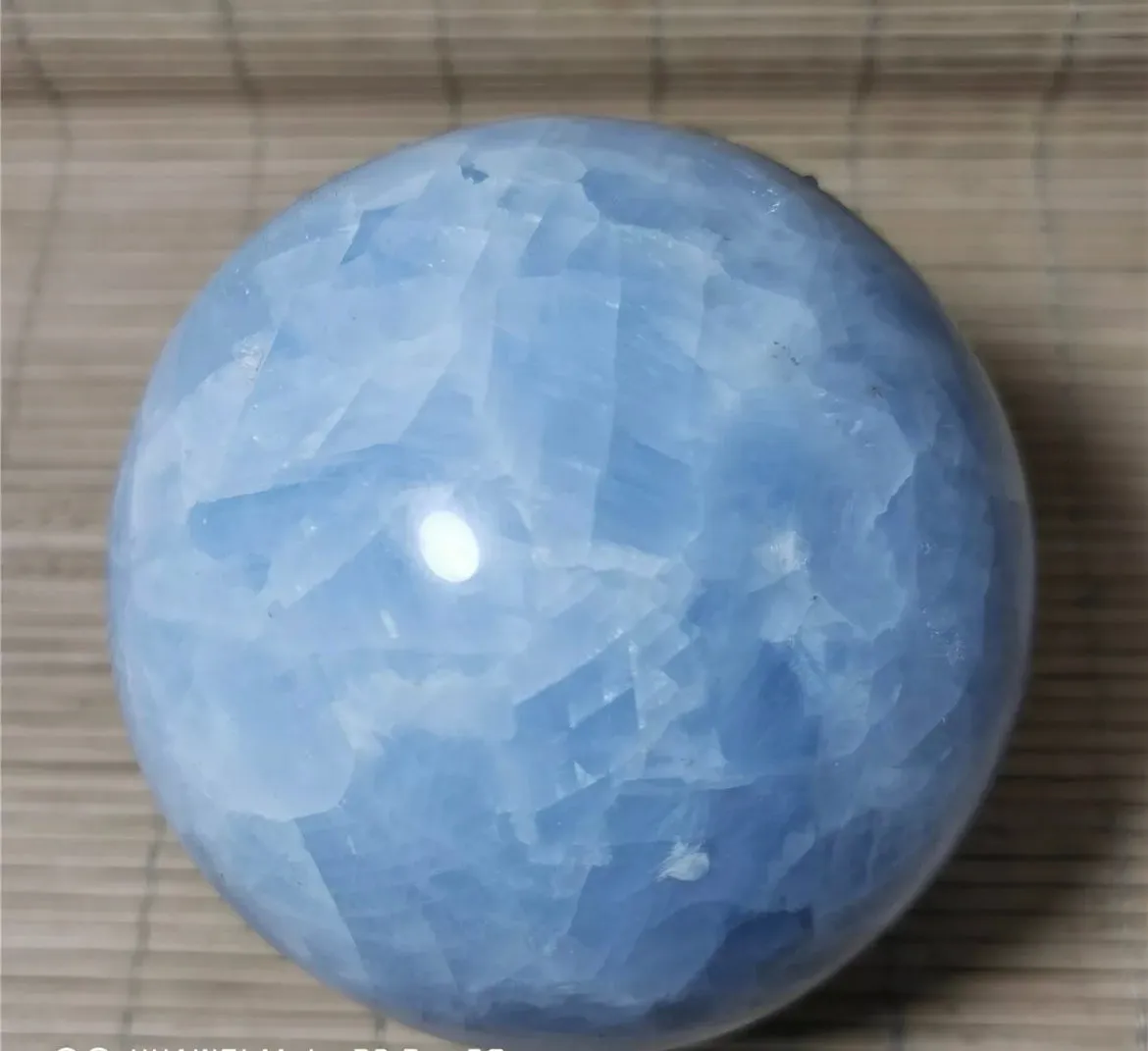 Natural Blue Calcite Gemstone Crystal Sphere