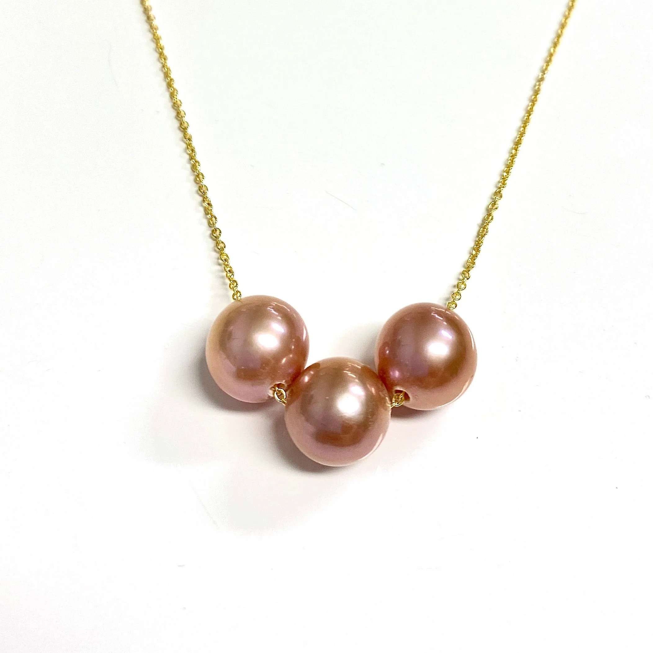 Necklace Kristi - pink Edison pearls (N156)