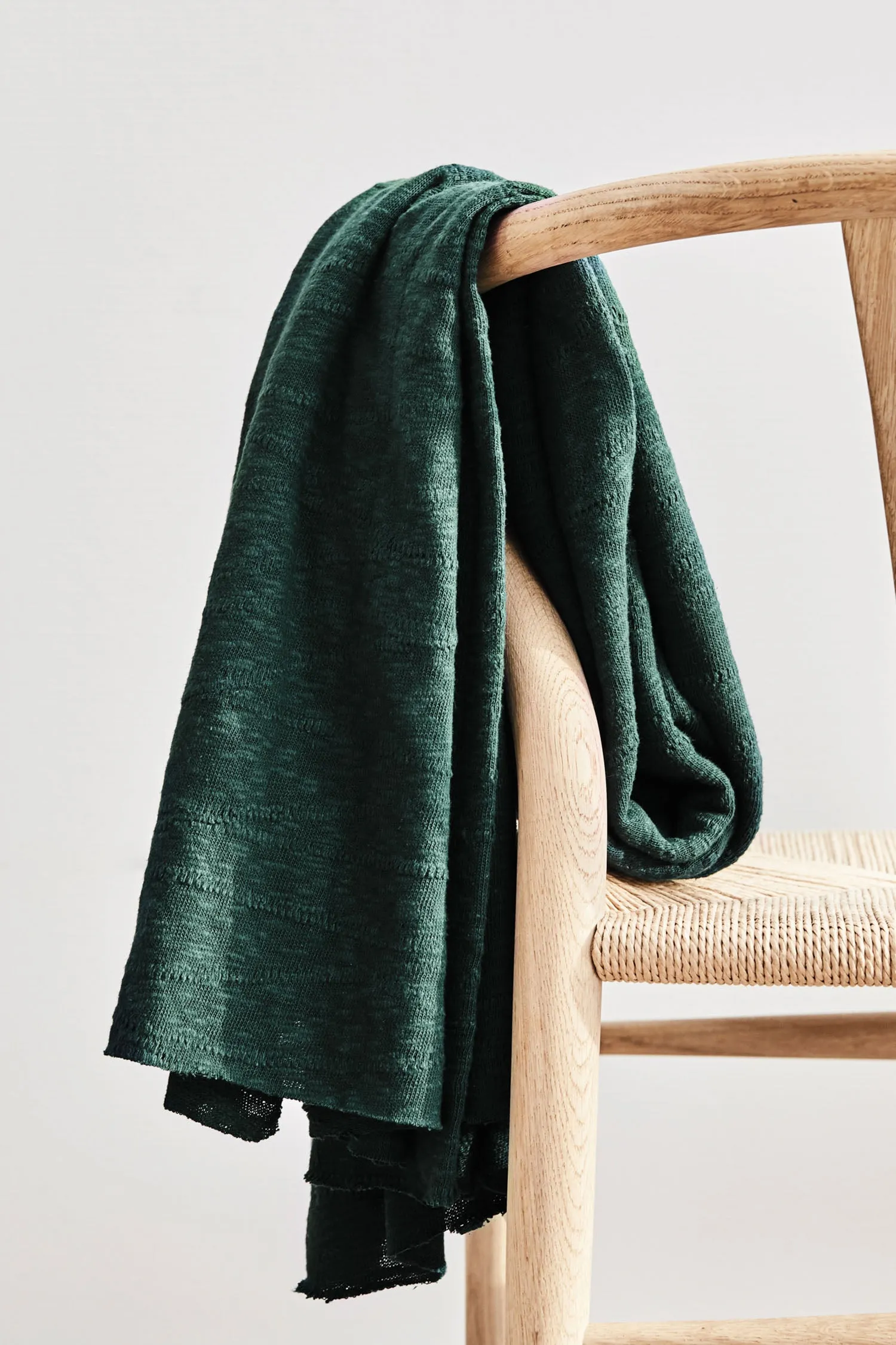 Organic Cotton Sweater Knit in Bottle Green | Designed in Denmark