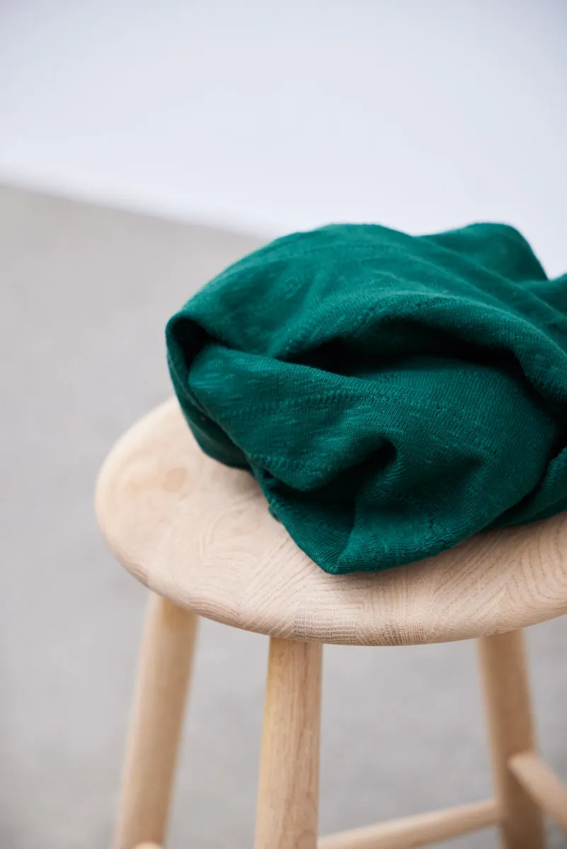 Organic Cotton Sweater Knit in Bottle Green | Designed in Denmark