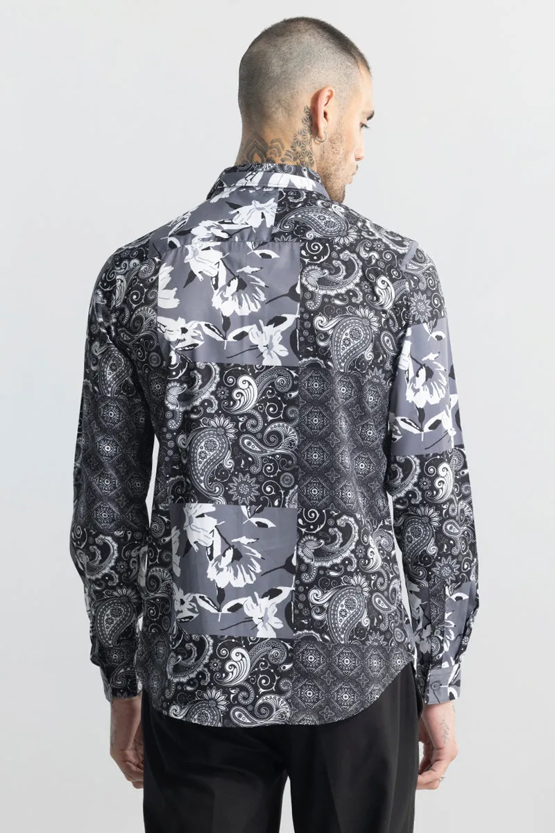 Paisley Mosaic Grey Shirt