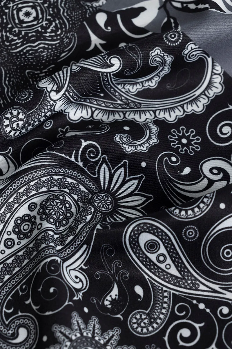 Paisley Mosaic Grey Shirt