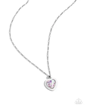 Paparazzi Heartfelt Hope White Necklace & Earring Set