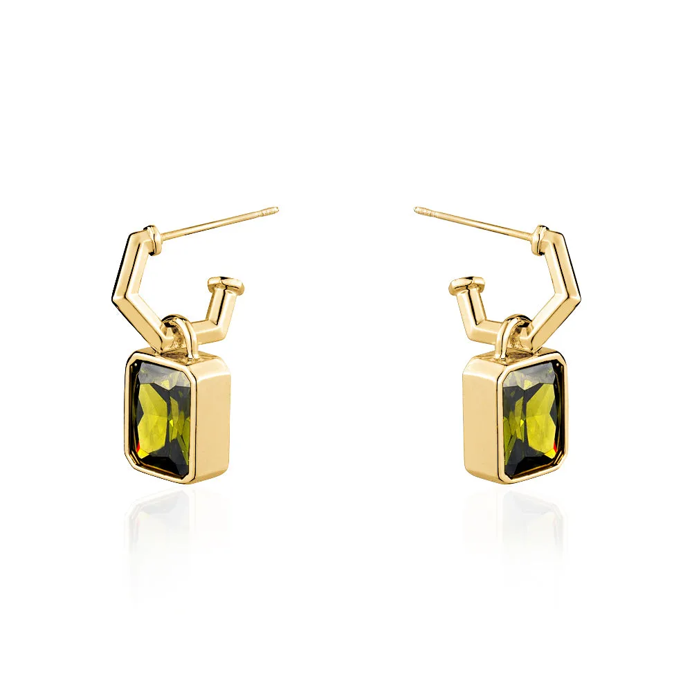 PERIDOT CRYSTAL EARRINGS