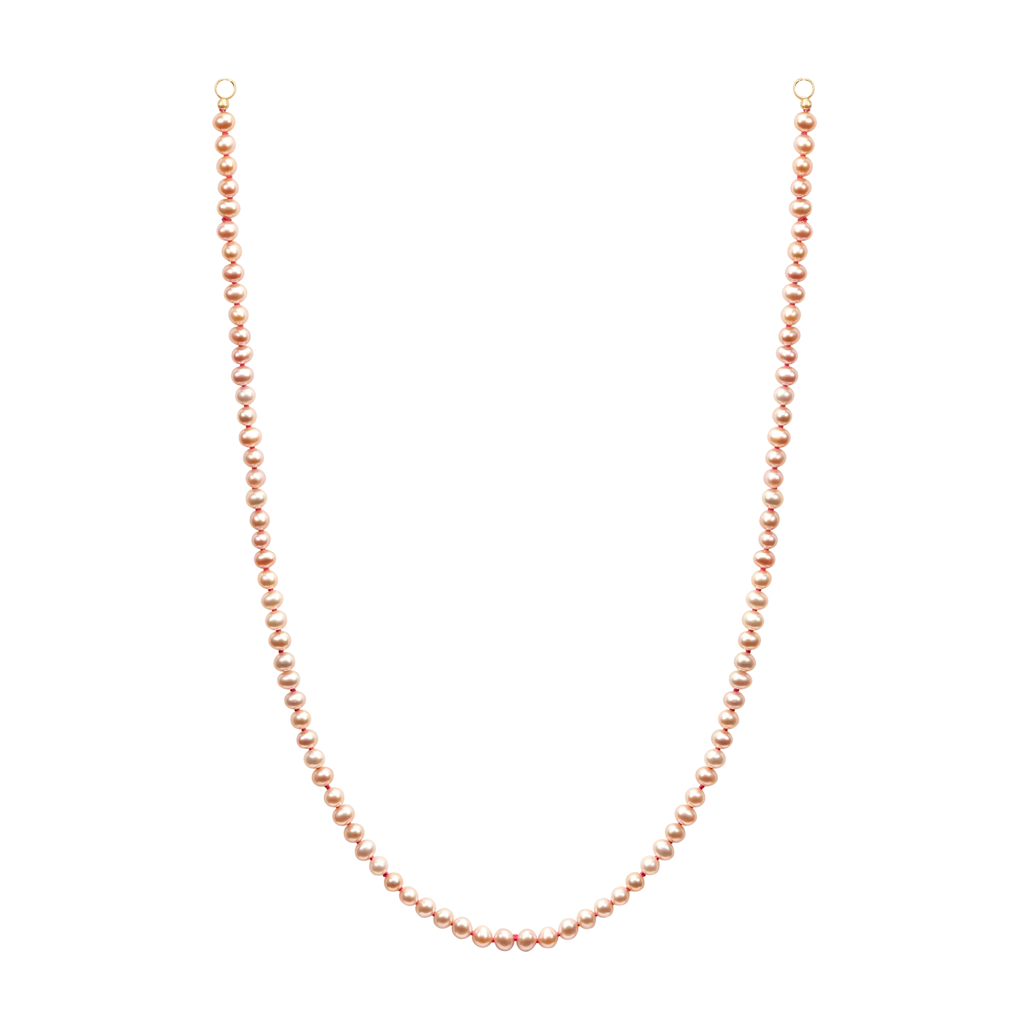 Petite Pink Round Seed Pearl Strand with Pink Silk - Made to Order