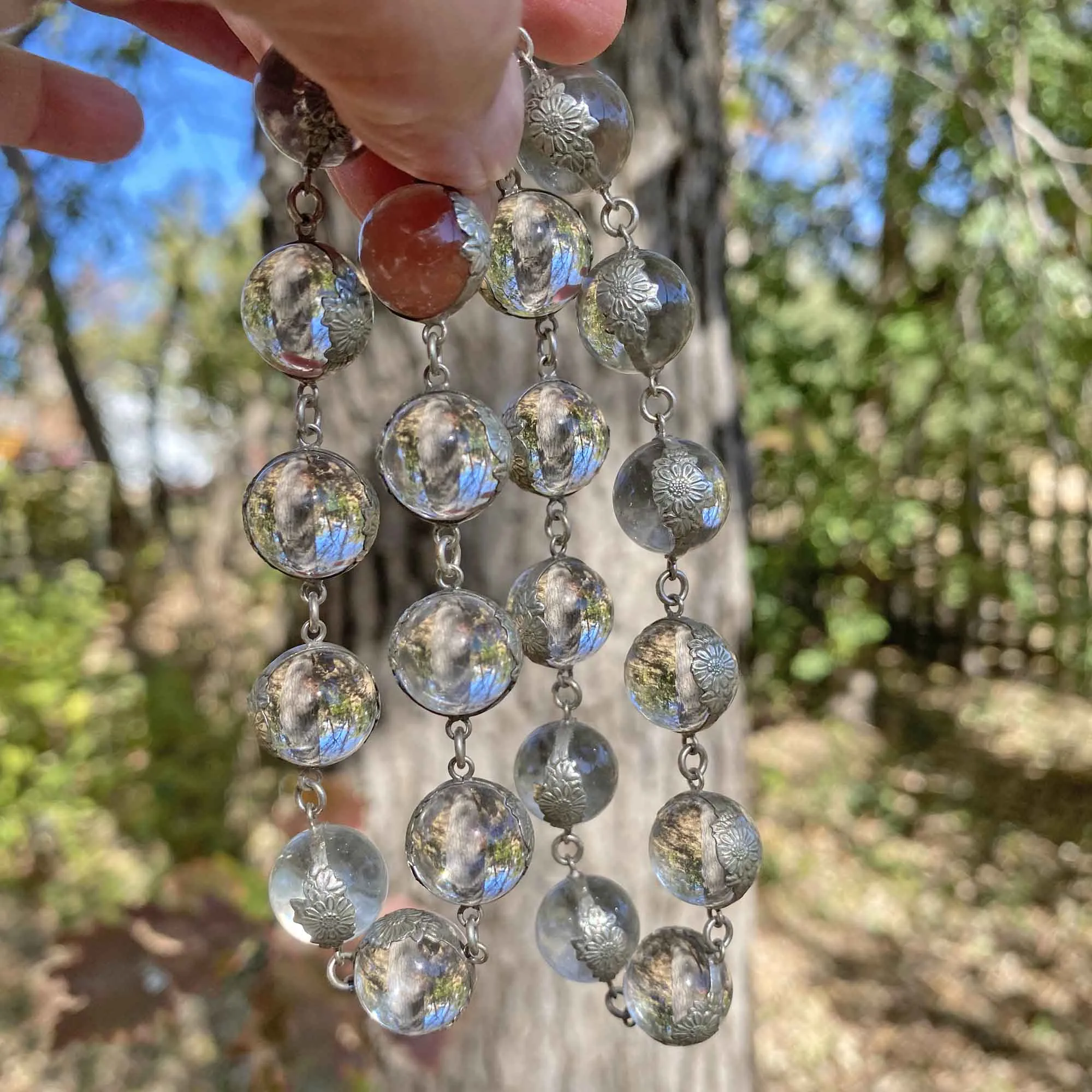 Pools of Light Sterling Silver Rock Crystal Necklace