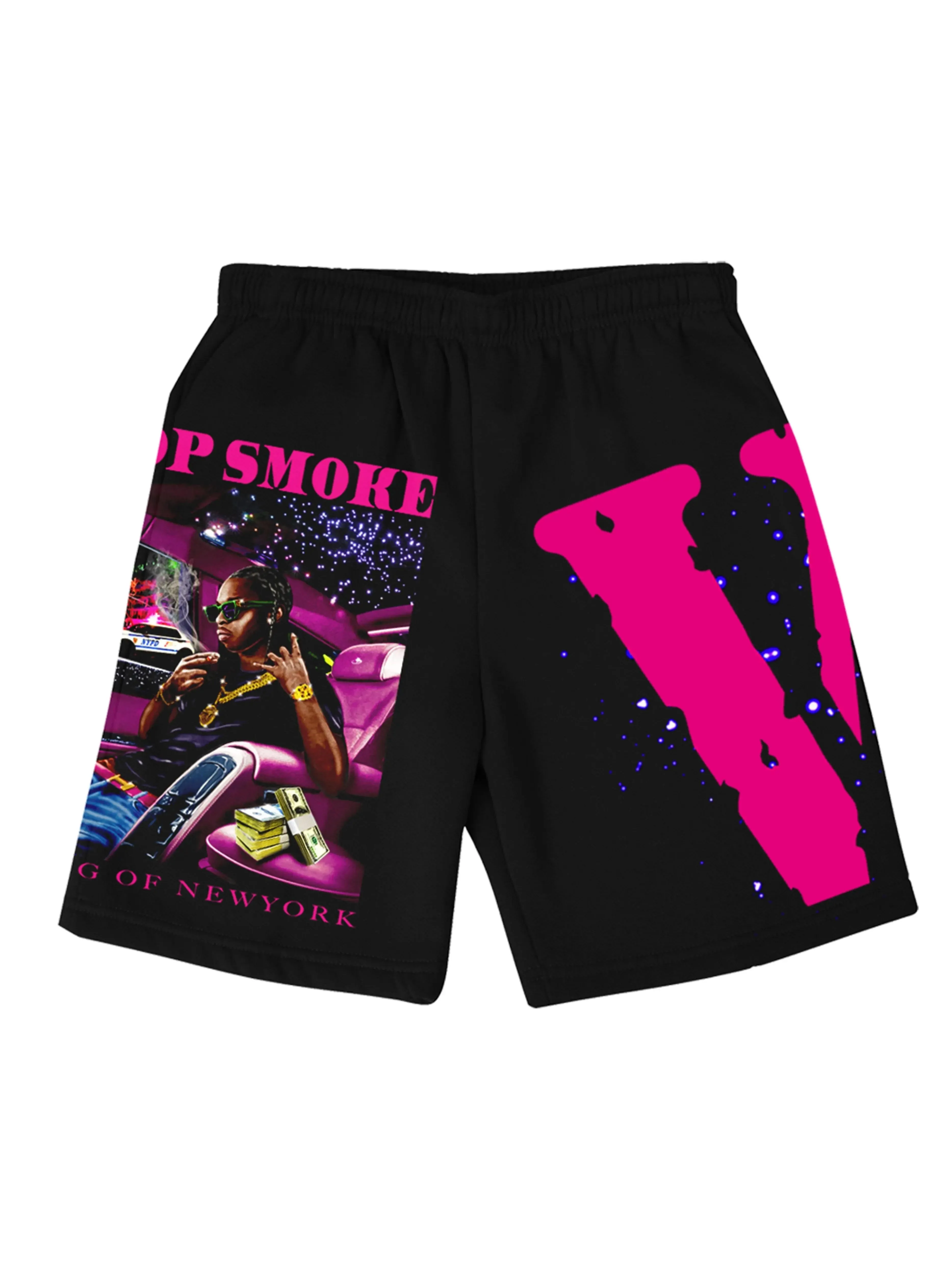 Pop Smoke x Vlone King Of NY Shorts Black