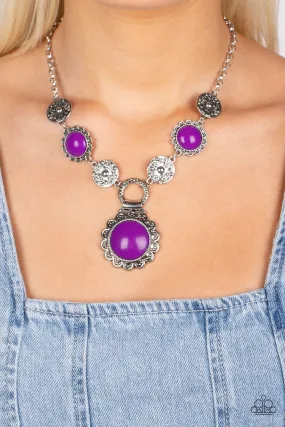 Poppy Persuasion Purple-Necklace