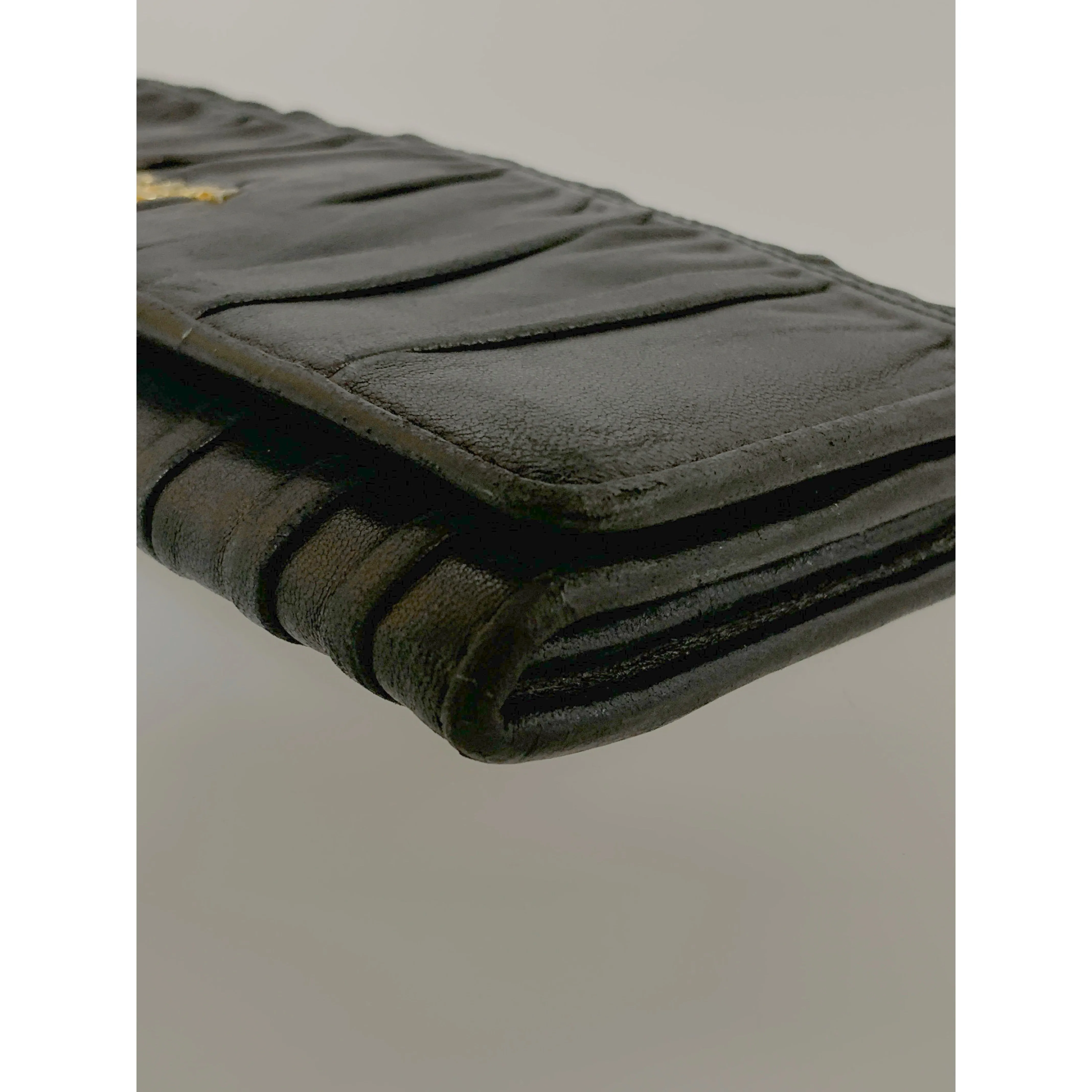 #PRADA/Long Wallet/BLK/Leather/1M1132