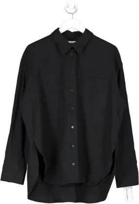 Reformation Black Oversized Linen Shirt UK L