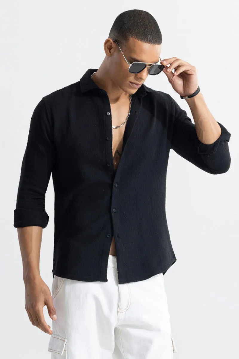 RelaxKnit Black Shirt