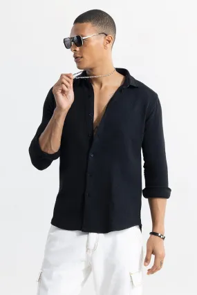 RelaxKnit Black Shirt