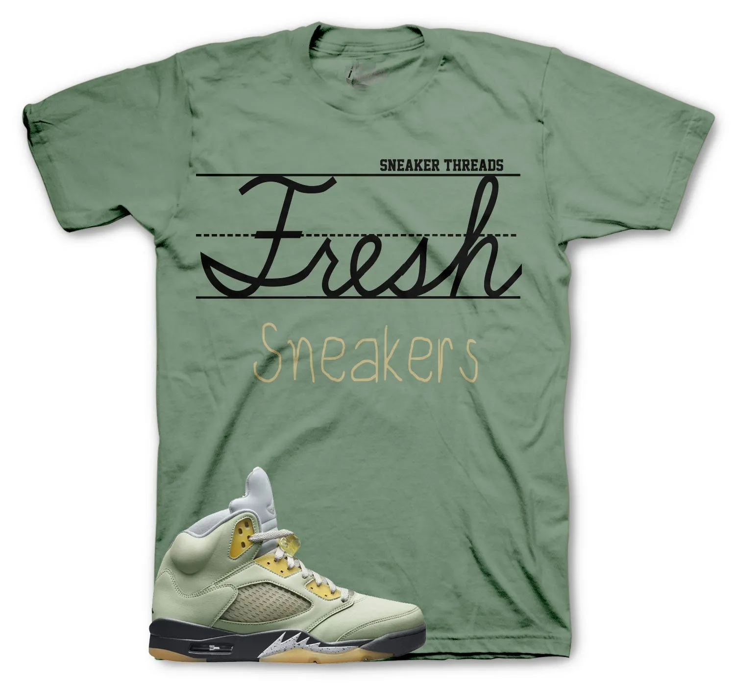 Retro 5 Jade Horizon Fresh Sneakers Shirt