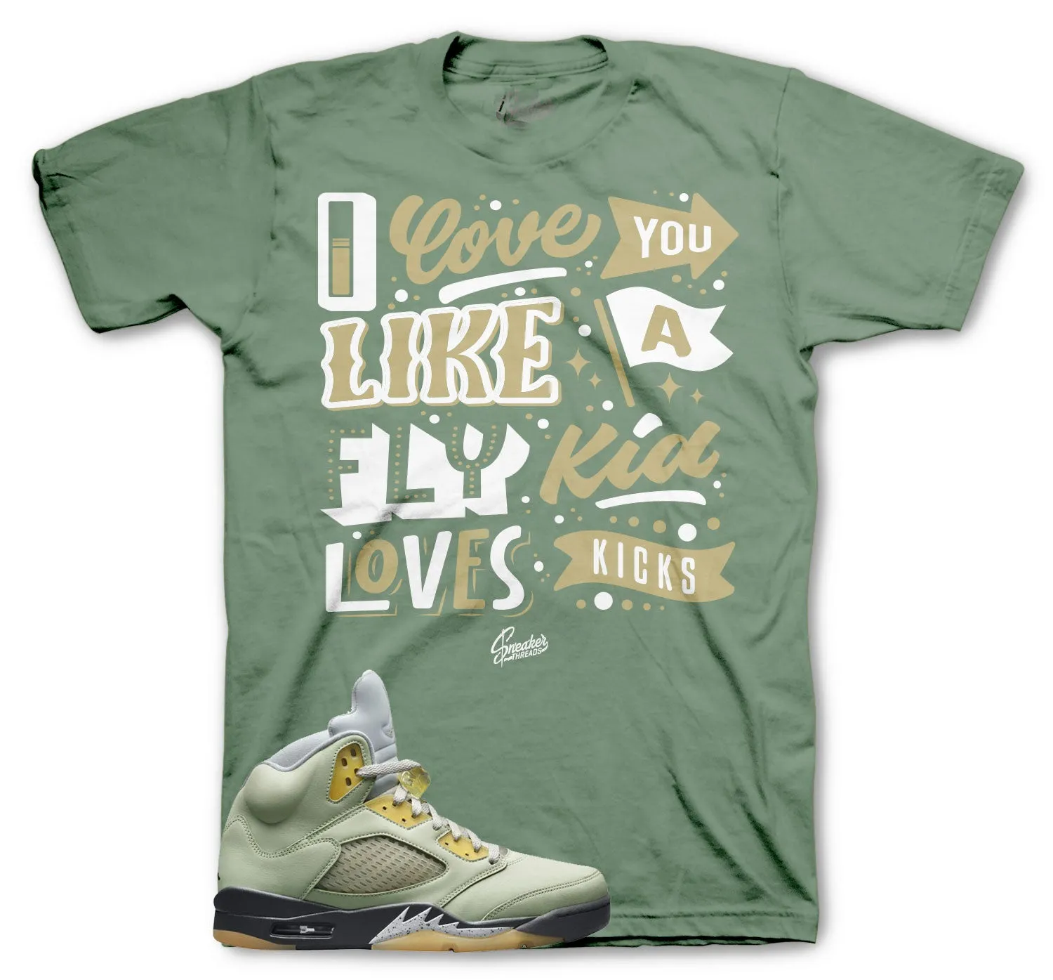 Retro 5 Jade Horizon Love Kicks Shirt