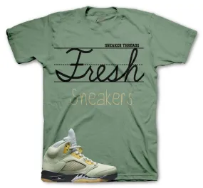 Retro 5 Jade Horizon Shirt - Fresh Sneakers - Green