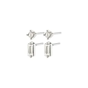 Sabrina Silver Plated Earring Set