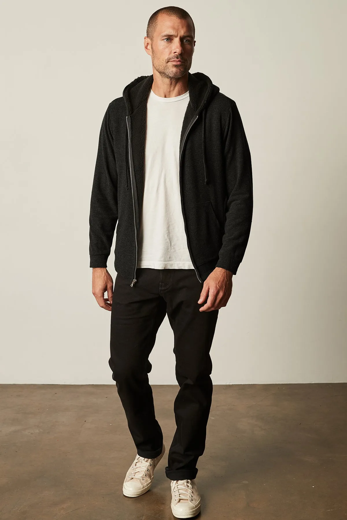 SALVADORE SHERPA LINED HOODIE