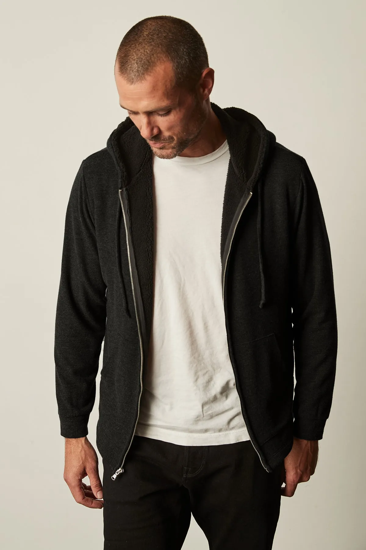 SALVADORE SHERPA LINED HOODIE