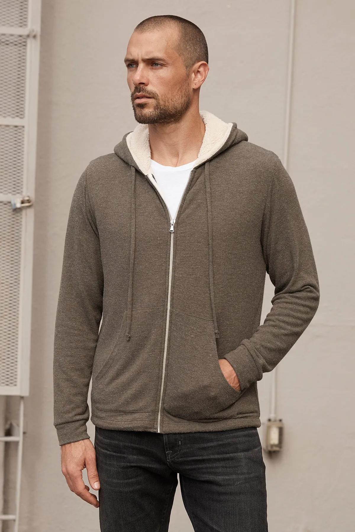 SALVADORE SHERPA LINED HOODIE