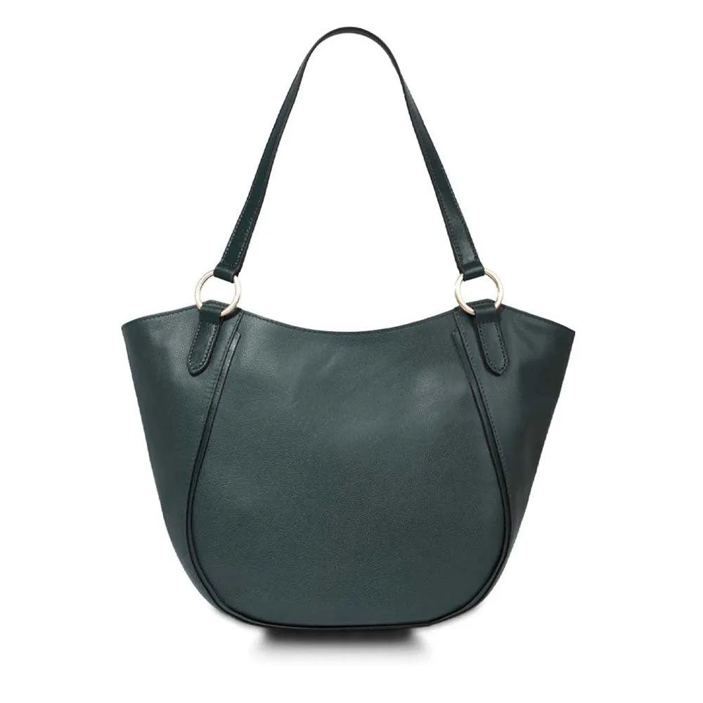 Shopping Bag Donna THE BRIDGE linea Domitilla in Pelle Verde Scuro