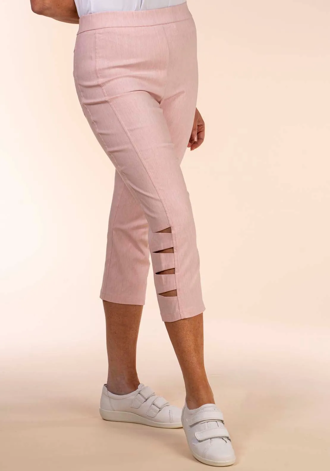 Side Cutout Crop - Blush Pink