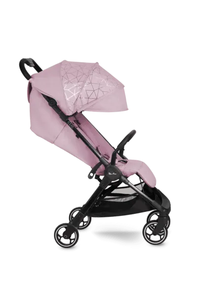 Silver Cross Clic Stroller, Footmuff & Raincover - Pink