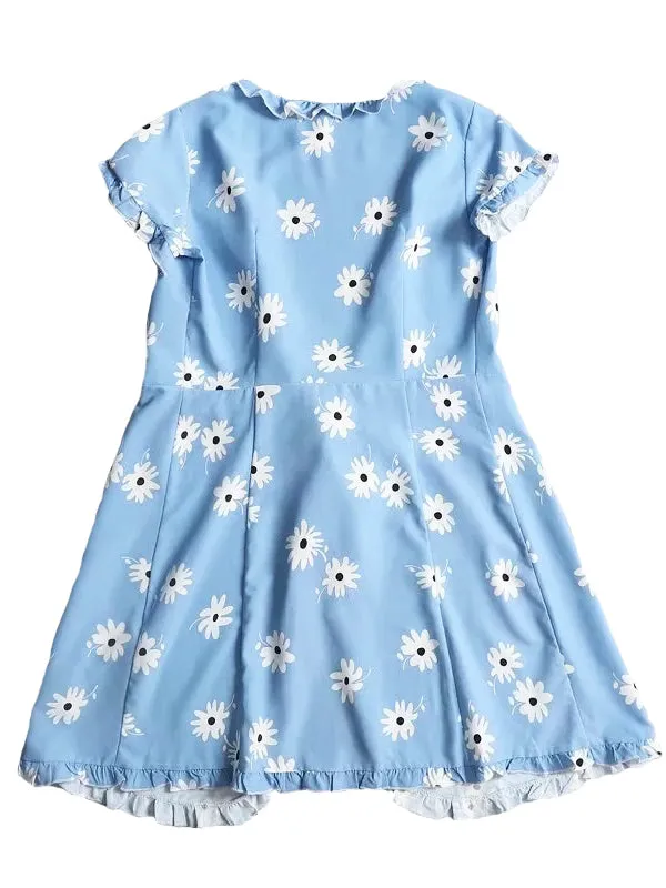 Sky Blue Waistbelt Dress