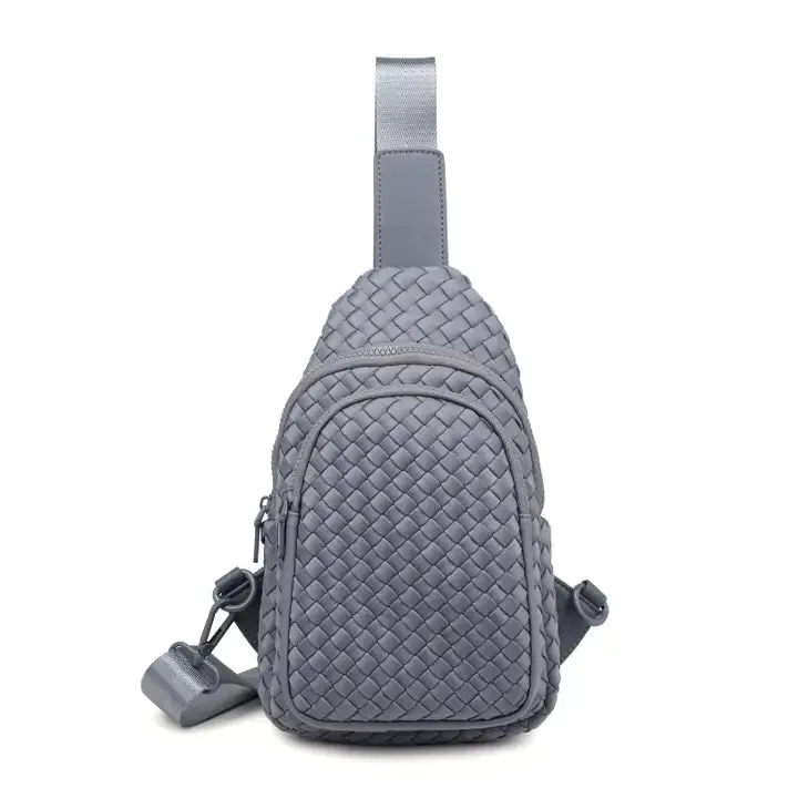 Sol and Selene Beyond the Horizon - Woven Neoprene Sling Backpack in Grey