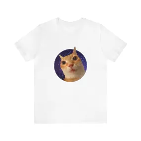 Spaced Out Cat Meme Unisex Jersey Short Sleeve Tee