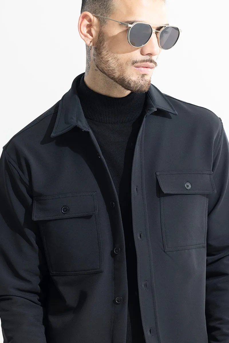 Spoondrift Charcoal Black Overshirt