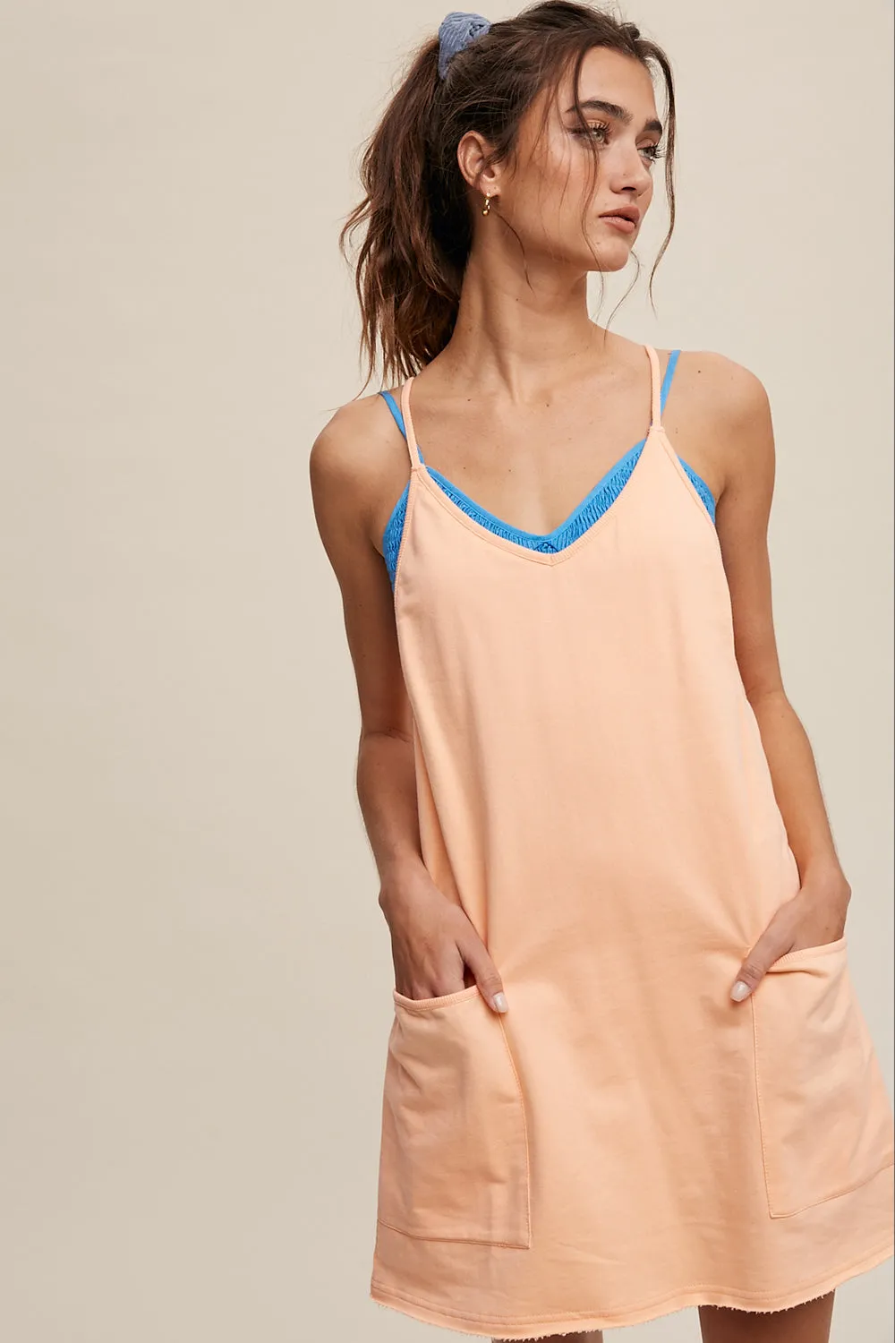 Sporty Mini Dress With Built in Romper Liner