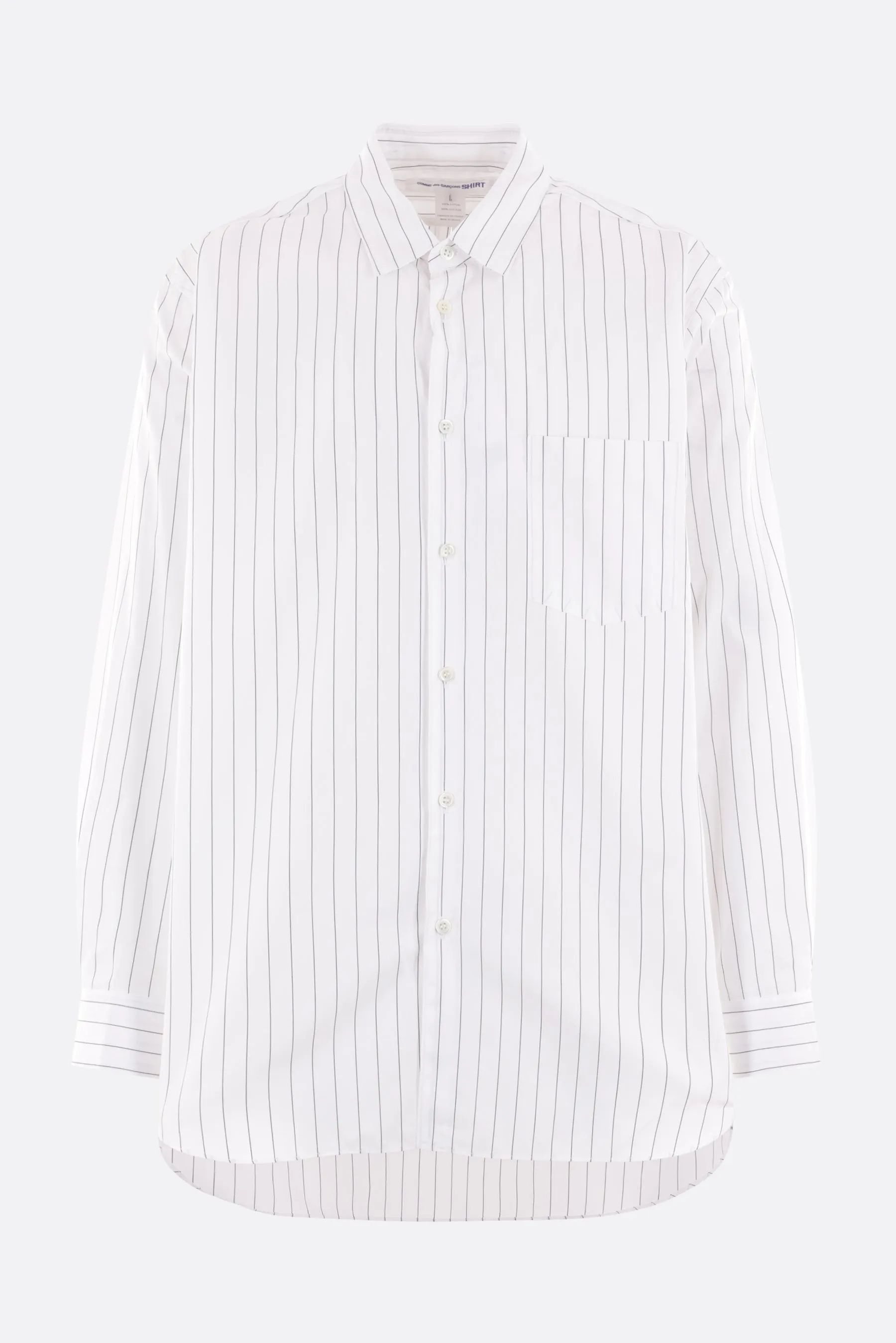 striped poplin oversized shirt