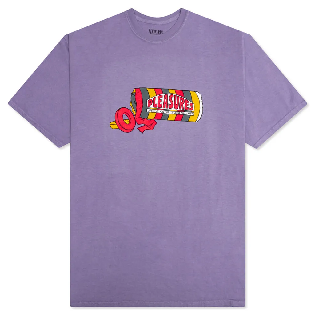 Suck Washed T-Shirt - Violet