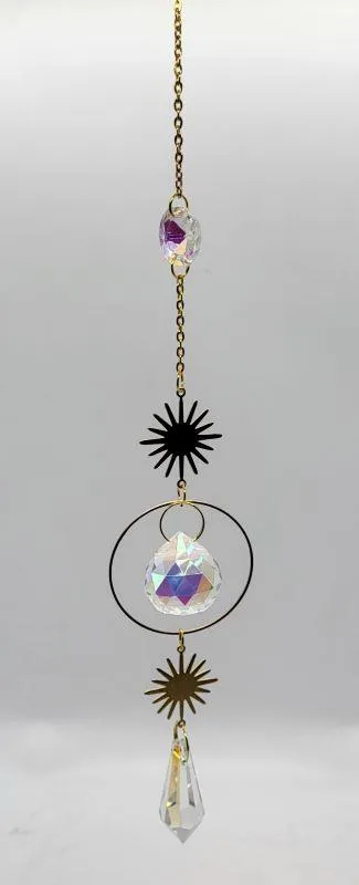 Suncatcher, Crystal w-Gold Accents