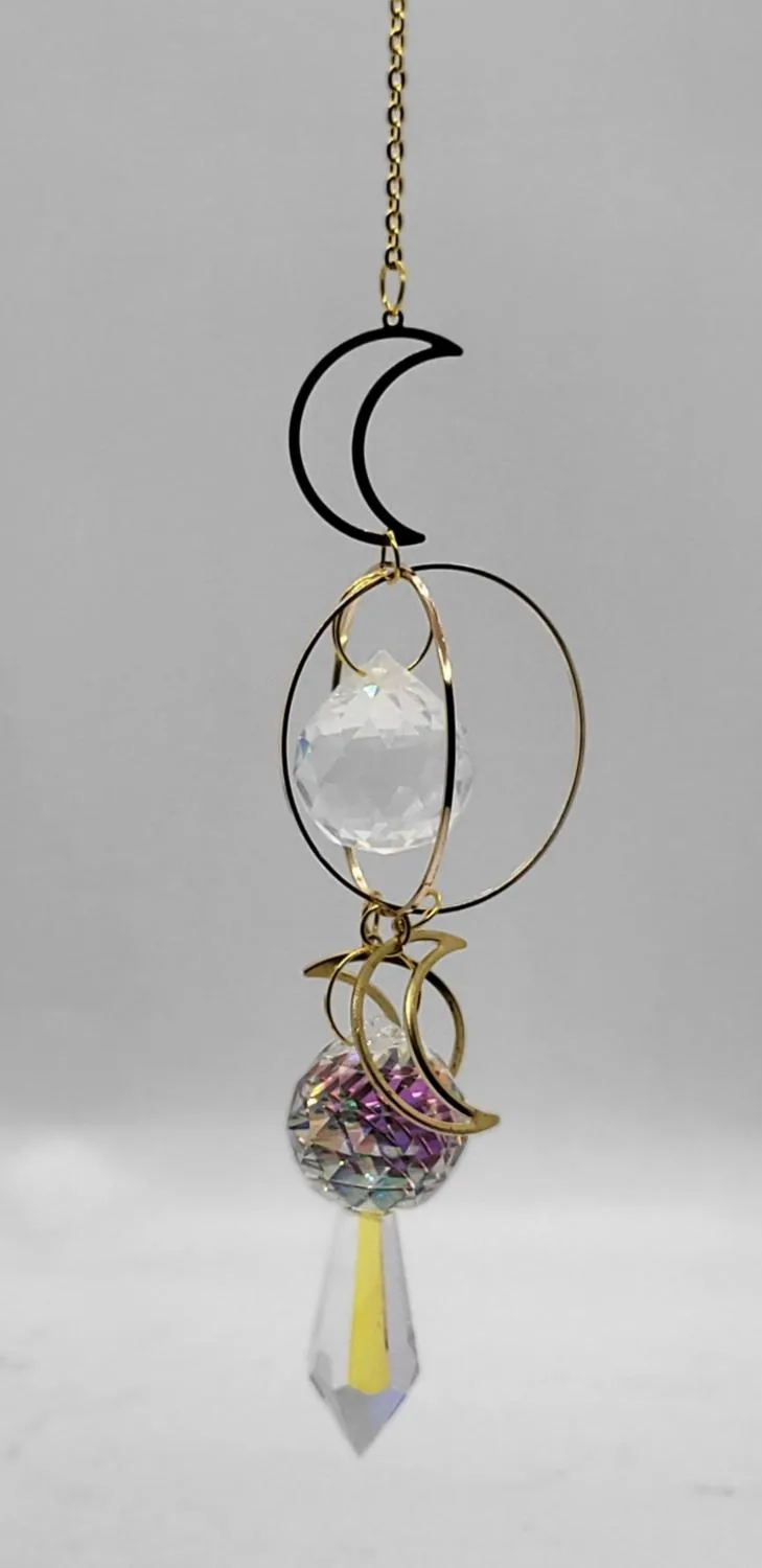 Suncatcher, Crystal w-Gold Accents