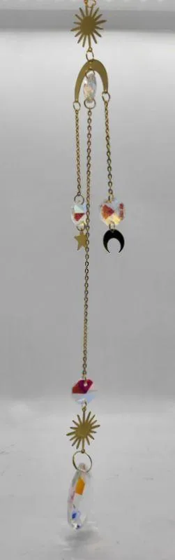 Suncatcher, Crystal w-Gold Accents