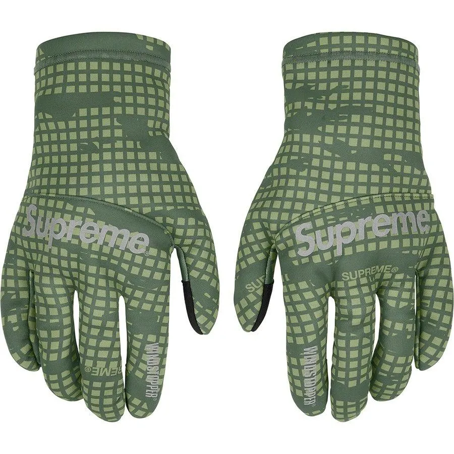 Supreme WINDSTOPPER Gloves (Olive Grid)