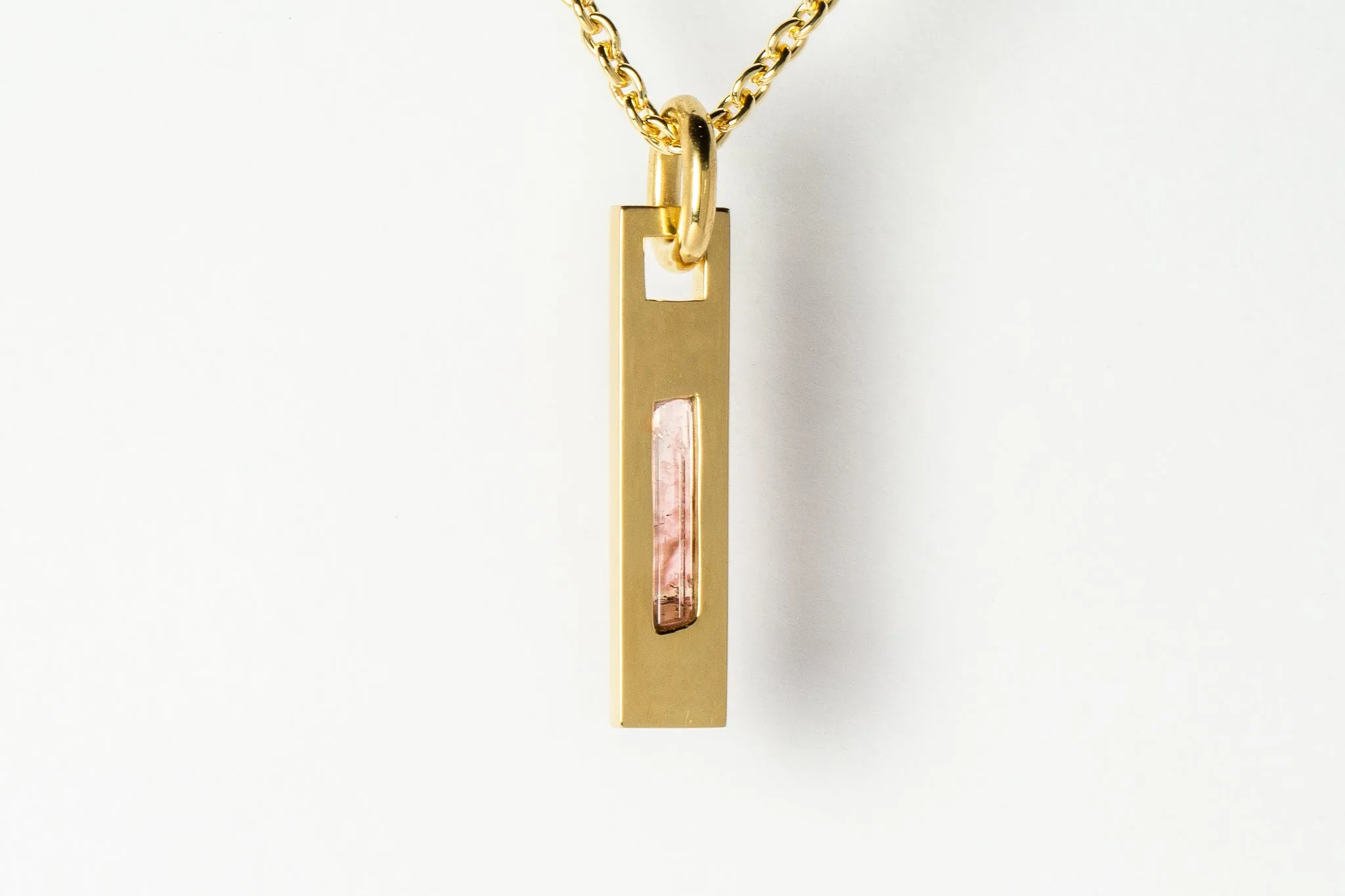 Talisman Plate Necklace SPECIMEN (Pink Tourmaline, YG YGA PTO)