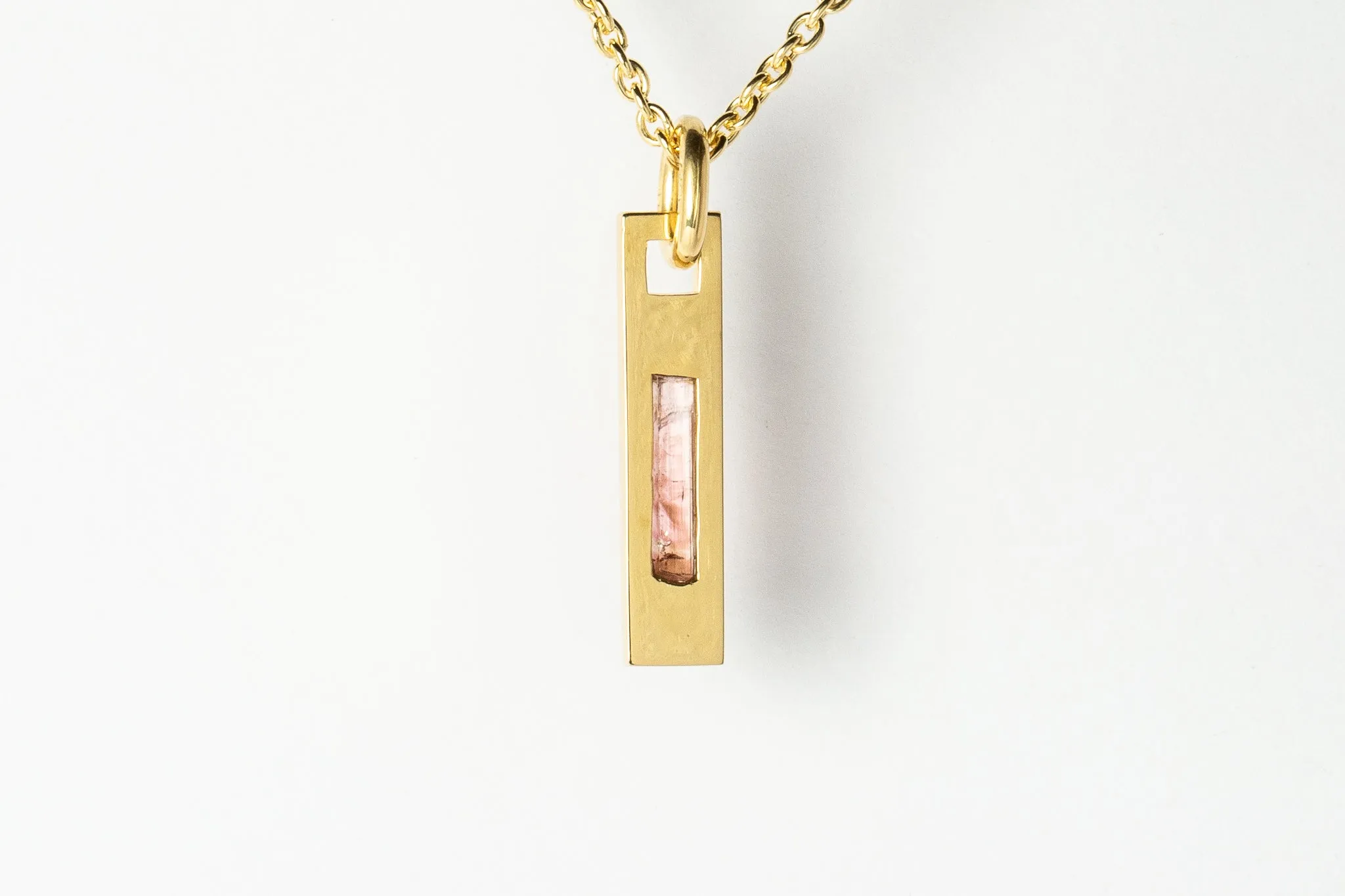 Talisman Plate Necklace SPECIMEN (Pink Tourmaline, YG YGA PTO)