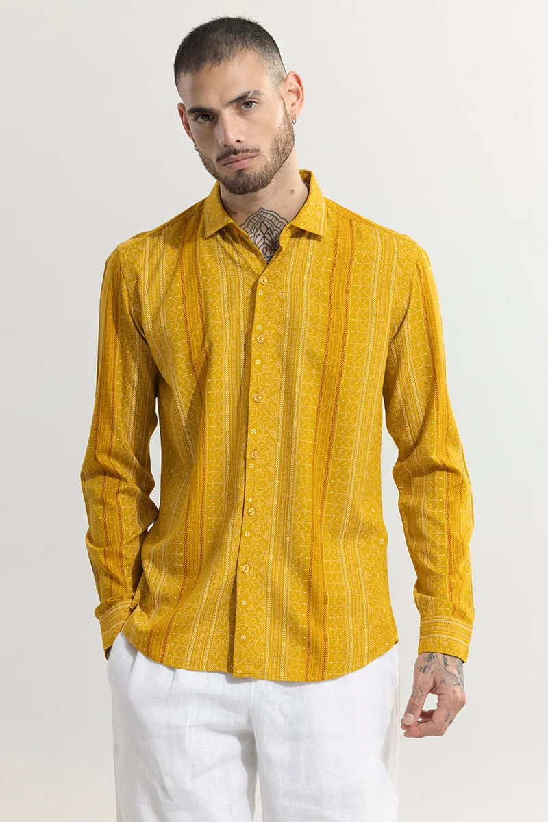 Tribal Artistry Mustard Shirt