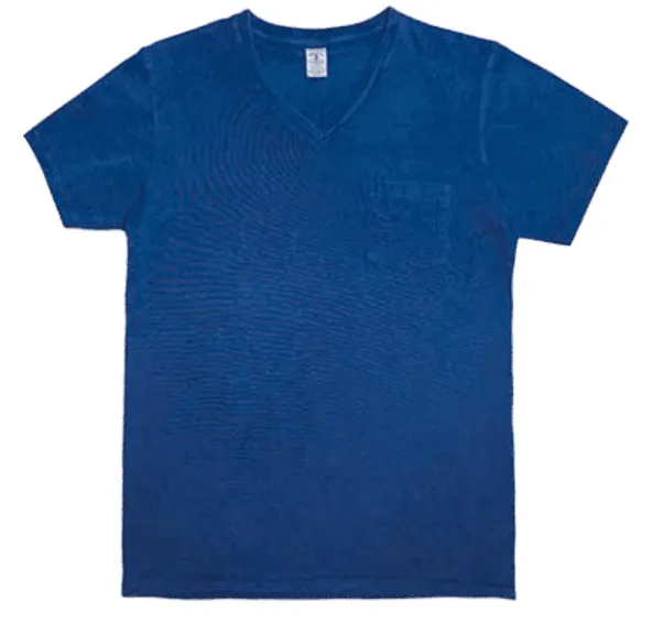 Velva Sheen - 1Pac Indigo S/S V-Neck Tee w/Pkt - Indigo