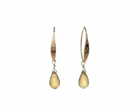 Whiskey Quartz 14K GF Vermeil Drops