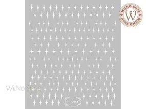 White Mini Cross Star Adhesive Nail Art Sticker - 1 pc (TH-0993)