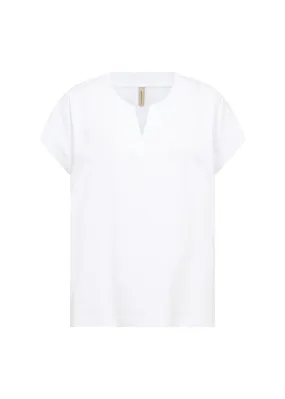 White Tee V Neckline